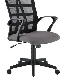 Realspace® Jaxby Mesh Mid-Back Task Office Chair, Black/Gray, BIFMA Compliant
