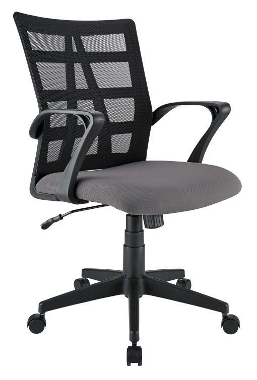 Realspace® Jaxby Mesh Mid-Back Task Office Chair, Black/Gray, BIFMA Compliant