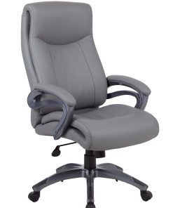 Boss Office Products Ergonomic High-Back Chair, Gray/Gun Metal