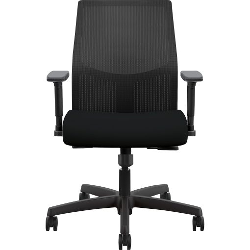 HON® Ignition Fabric High-Back Task Chair, 41% Recycled, Black - Image 2