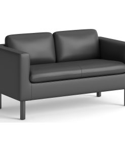 HON Parkwyn Loveseat - 53.5" x 26.8"29" - Material: Polyurethane - Finish: Black