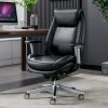 Serta® SitTrue™ Ridgefield Ergonomic Mesh/Vegan Leather High-Back Task Office Chair, Gray/Black 3