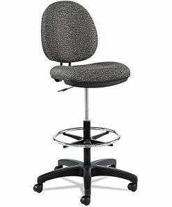 Alera Interval Task Stool – Gray Seat Color – Acrylic Seat Material – Gray Back Color – Plastic Frame Material – 5-star Base – Plastic – 1 Piece 2