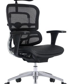 WorkPro® 12000 Series Ergonomic Mesh High-Back Executive Chair, Black/Chrome, BIFMA Compliant