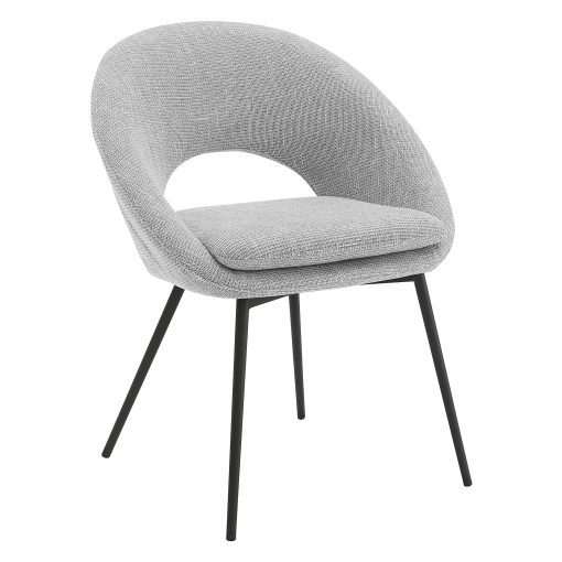 Office Star Millie Polyester Dining Accent Chair, Gray/Black