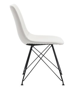 Office Star Trenton Faux Leather Accent Chairs, White, Set Of 2 Chairs 2