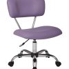 Office Star™ Avenue Six Vista Bonded Leather Task Chair, Purple/Silver