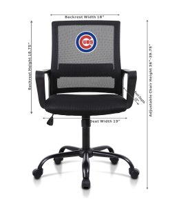 Imperial MLB Mesh Mid-Back Task Chair, Chicago Cubs 2