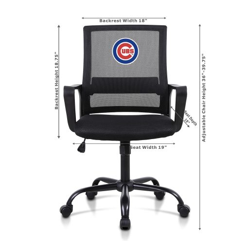 Imperial MLB Mesh Mid-Back Task Chair, Chicago Cubs - Image 2