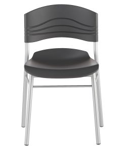 Iceberg CaféWorks Café Chairs, Black/Graphite, Set Of 2