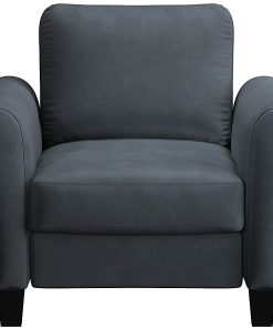 Lifestyle Solutions Winslow Chair with Rolled Arms, Dark Gray