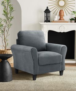 Lifestyle Solutions Winslow Chair with Rolled Arms, Dark Gray 2
