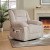 Bestier Power Lift Cordura Plus Recliner Accent Chair With Massage And Heating, White
