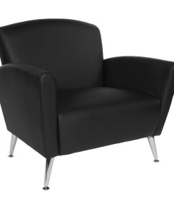 Office Star™ Club Chair, Dillon Black/Chrome 2