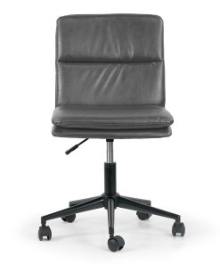 Glamour Home Avak Ergonomic Faux Leather Mid-Back Adjustable Task Chair, Gray 2