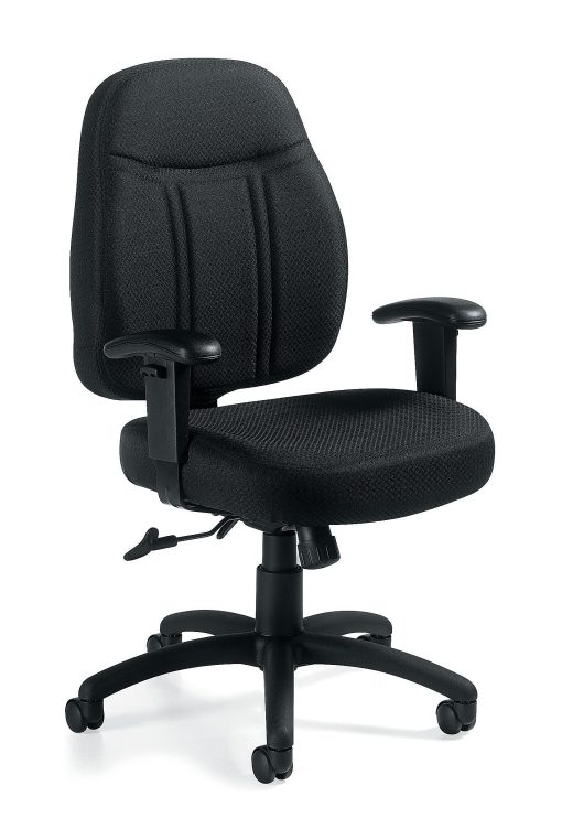 Offices To Go™ Tilter Chair With Arms, 40"H x 25 1/2"W x 24"D, Black - Image 2