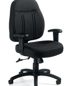 Offices To Go™ Tilter Chair With Arms, 40"H x 25 1/2"W x 24"D, Black