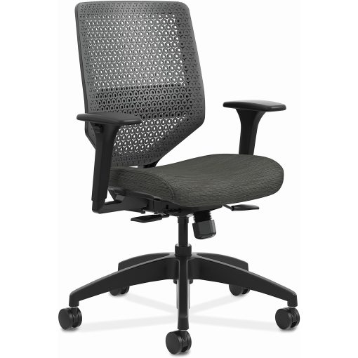 HON® Solve Fabric Mid-Back Task Chair, ReActiv Back, Ink/Black - Image 2