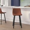 Glamour Home Belden Fabric Dining Accent Chairs, Black/White, Set Of 2 Chairs, GHDC1767 3