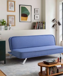 Lifestyle Solutions Turlock Convertible Futon, 66.1″W x 33.1″D x 29″H, Blue 2