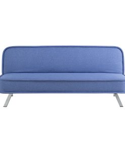 Lifestyle Solutions Turlock Convertible Futon, 66.1"W x 33.1"D x 29"H, Blue