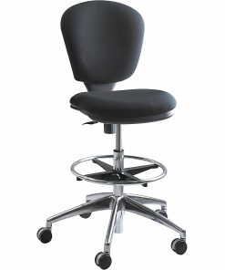 Safco® Metro™ Extended Height Chair, Chrome/Black 2