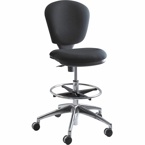 Safco® Metro™ Extended Height Chair, Chrome/Black - Image 2