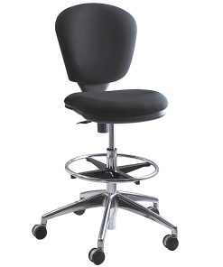 Safco® Metro™ Extended Height Chair, Chrome/Black