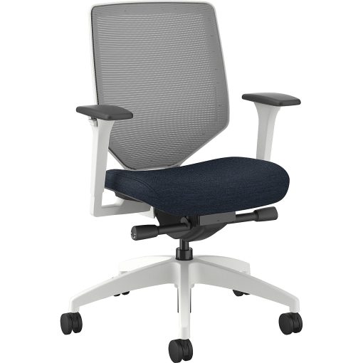 Hon Solve Mid-Back Task Chair, Fog Mesh/Midnight, 1 Each - Image 2