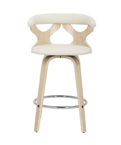 LumiSource Gardenia Counter Stools, Natural/Cream, Set Of 2 Stools 2