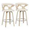 LumiSource Fuji Stacker Counter Stools, Blue Seat/Gold Frame, Set Of 2 Stools 3