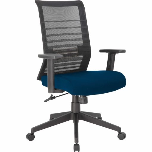 Lorell Removable Mesh Seat Cover - 19" Length x 19" Width - Polyester Mesh - Blue - 1 Each - Image 2