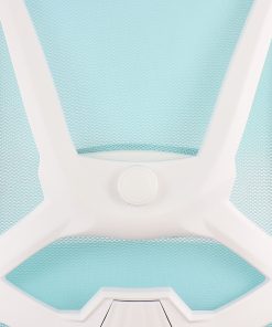 Elama Ergonomic Mesh Full-Back Adjustable Office Task Chair With Headrest, Blue/White 2