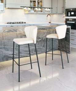 Zuo Linz Barstools, Cream, Set Of 2 Barstools 2