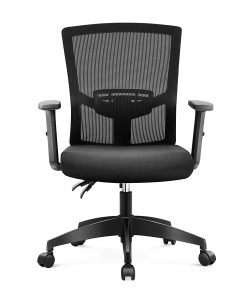 ALPHA HOME Ergonomic Mesh Mid-Back Office Task Chair, Black 2