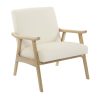 Linon Taylor Wood Folding Accent Chairs, Gray Wash/Beige, Set Of 2 Chairs 3