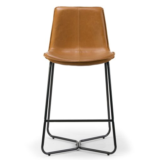 Glamour Home Amery Bar Stools, Black/Cappuccino, Set Of 2 Stools - Image 2