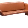 Zuo Horten Faux Leather Sofa, 25-5/8”H x 69-3/4”W x 31-15/16”D, Brown