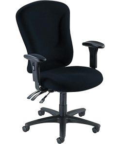 Lorell® Accord Series Managerial Fabric Chair, Black 2
