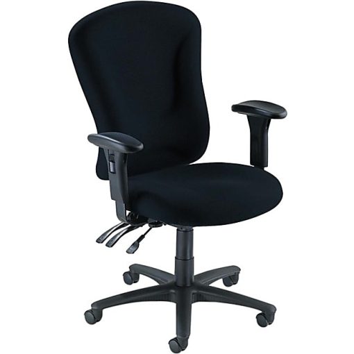 Lorell® Accord Series Managerial Fabric Chair, Black