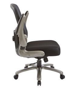 Office Star™ Big And Tall Mesh Mid-Back Managers Chair, Black 2