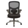 Office Star™ Ergonomic Leather High-Back Executive Office Chair, Gray 4