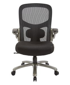 Office Star™ Big And Tall Mesh Mid-Back Managers Chair, Black