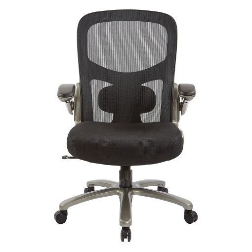 Office Star™ Big And Tall Mesh Mid-Back Managers Chair, Black