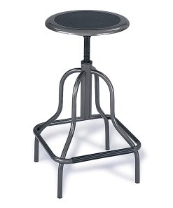 Safco® Diesel Series High-Base Stool Without Back, Pewter Frame, Pewter Fabric 2