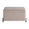 Lifestyle Solutions Kansas Large Storage Ottoman, 31.1"W x 31.1"D x 18.1"H, Taupe