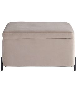 Lifestyle Solutions Kansas Large Storage Ottoman, 31.1"W x 31.1"D x 18.1"H, Taupe