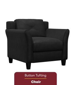 Lifestyle Solutions Hanson Microfiber Chair, Black 2