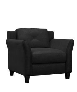 Lifestyle Solutions Hanson Microfiber Chair, Black
