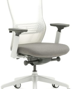 Allermuir Ousby Ergonomic Fabric Mid-Back Task Chair, Light Gray/Snow/Slate 2